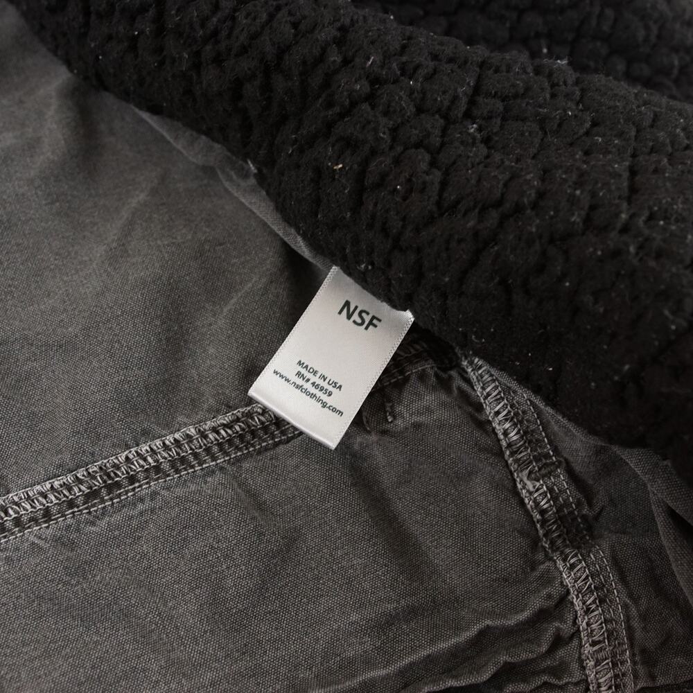 NSF Washed Gray Oversized Utility Vest Sherpa Lined Womens Sz M - Picture 8 of 8